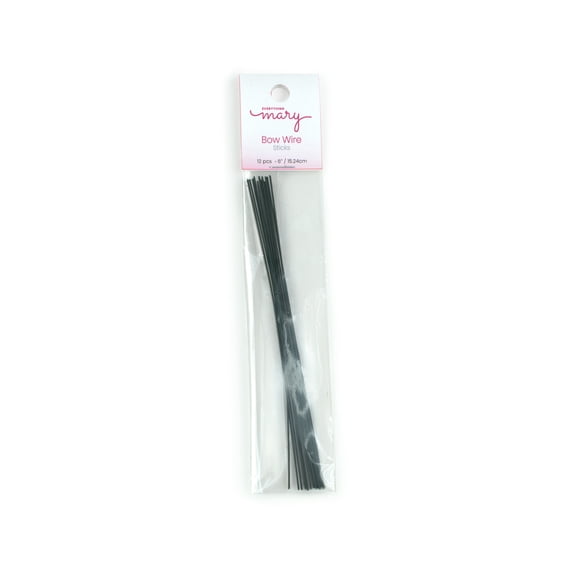 Everything Mary Bow Genius Wire for Ribbon Crafting, Green Floral Wire Stems