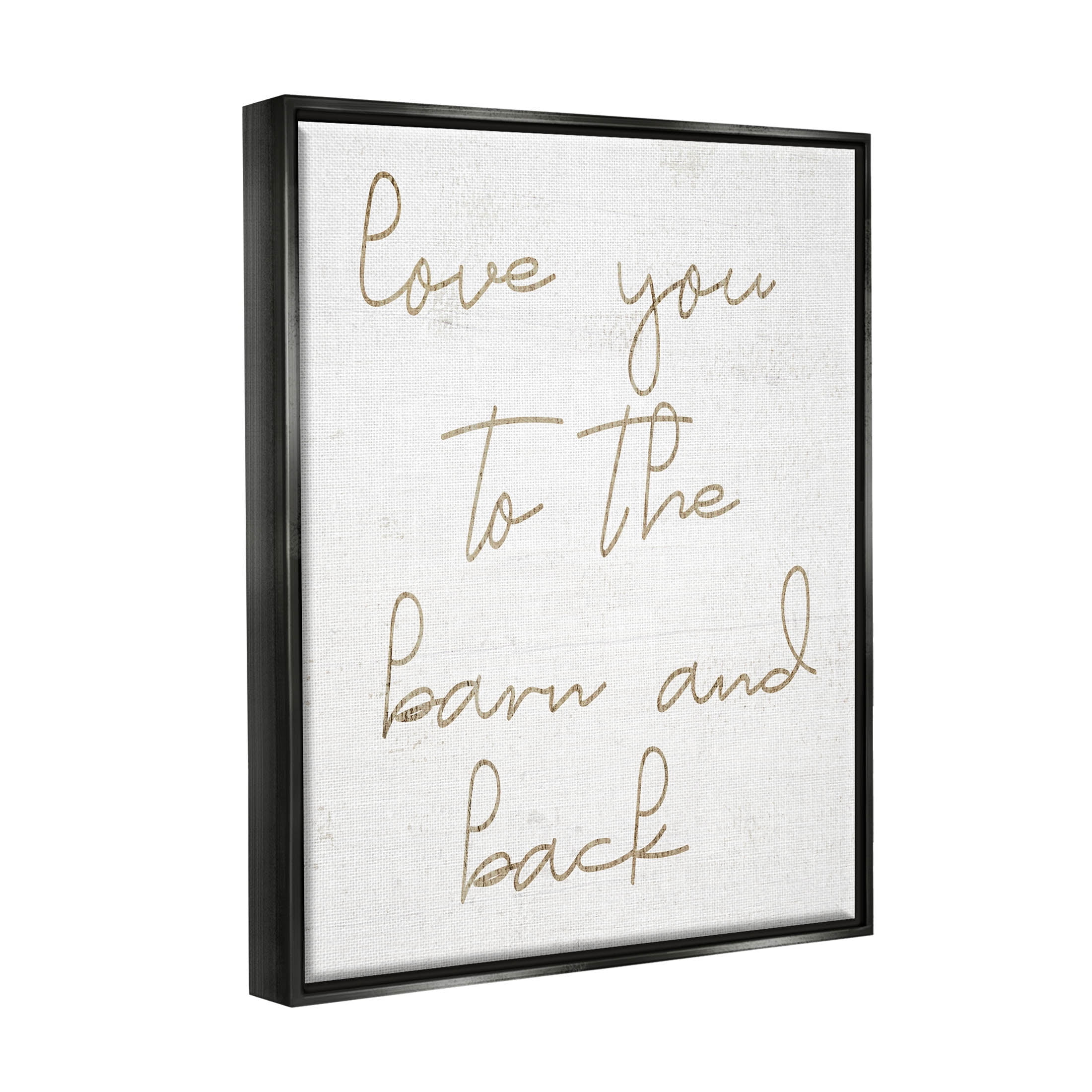 Barn & Back Romance Phrase Inspirational Graphic Art Jet Black Framed Art Print Wall Art