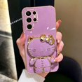 thumbnail image 1 of Para Samsung S 23 Ultra S 22 S 21 Popular entre las chicas Hello Cute Kitty 3D Cat espejo de maquillaje móvil TPU funda para teléfono, 1 of 4