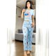 thumbnail image 4 of Pijama De 3 Piezas Mujer Pantalon Short Y Playera A Juego, 4 of 5