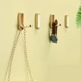 thumbnail image 3 of 4PCS Folding Coat Hook, Heavy Duty Wall Hooks Made of Zinc Alloy, Foldable Gold Wall Hooks for Hanging Coats, Scarves, Hats, Bathrobes, Keys, Bags (Gold), 3 of 8