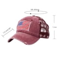 thumbnail image 2 of QSAWXQZ Women's Baseball Cap Independence Day Letter Embroidery Washed Distressed Adjustable Outdoor Casual Hat Free Size, 2 of 3