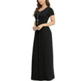 thumbnail image 3 of Asklazy Women's Short Sleeve Loose Plain Maxi Dresses Casual Long Dresses with Pockets,US Size,Black,S, 3 of 12