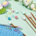 thumbnail image 4 of 1box 16pcs Knitting Needle Stoppers 24pcs Knitting Stitch Marker Rings Round Ball Beads Needle Point Protectors with a Storage Box Knitting Supplies Accessories for DIY and Handmade Crafts, 4 of 5