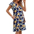 thumbnail image 4 of Fantaslook Summer Dresses for Women Ruffled Sleeve V Neck Dress Casual Floral Sundresses with Pockets, 4 of 9