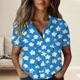 thumbnail image 2 of QASIEATN Women's Shirts Summer Lightweight Blouses Short Sleeve Shirts for Women Collared Casual Tops, 2 of 5
