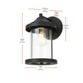 thumbnail image 2 of Elegant Lighting Roy 7 Inch Outdoor Wall Sconce In Black, 2 of 8