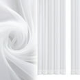 thumbnail image 6 of Yaouit Extra Long White Semi Sheer Curtains 82 inch 2 Panels Set, Translucent Backdrop Window Scarf Drapes, Super Soft Faux Linen Voile Drapes, for Bedroom Living Room Decor, 6 of 9