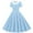 Blue, variant on LADIGASU Womens A Line Flare Vintage Dress BowKnot Prom Short Sleeve Polka Printing