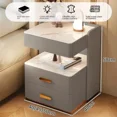 thumbnail image 1 of Mesita de noche inteligente, dormitorio pequeño, carga inalámbrica multifuncional, cerradura de huella digital, mesita de noche de almacenamiento, 1 of 4