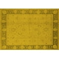 thumbnail image 1 of Ahgly Company Machine Washable Indoor Rectangle Oriental Yellow Traditional Area Rugs, 8' x 10', 1 of 4