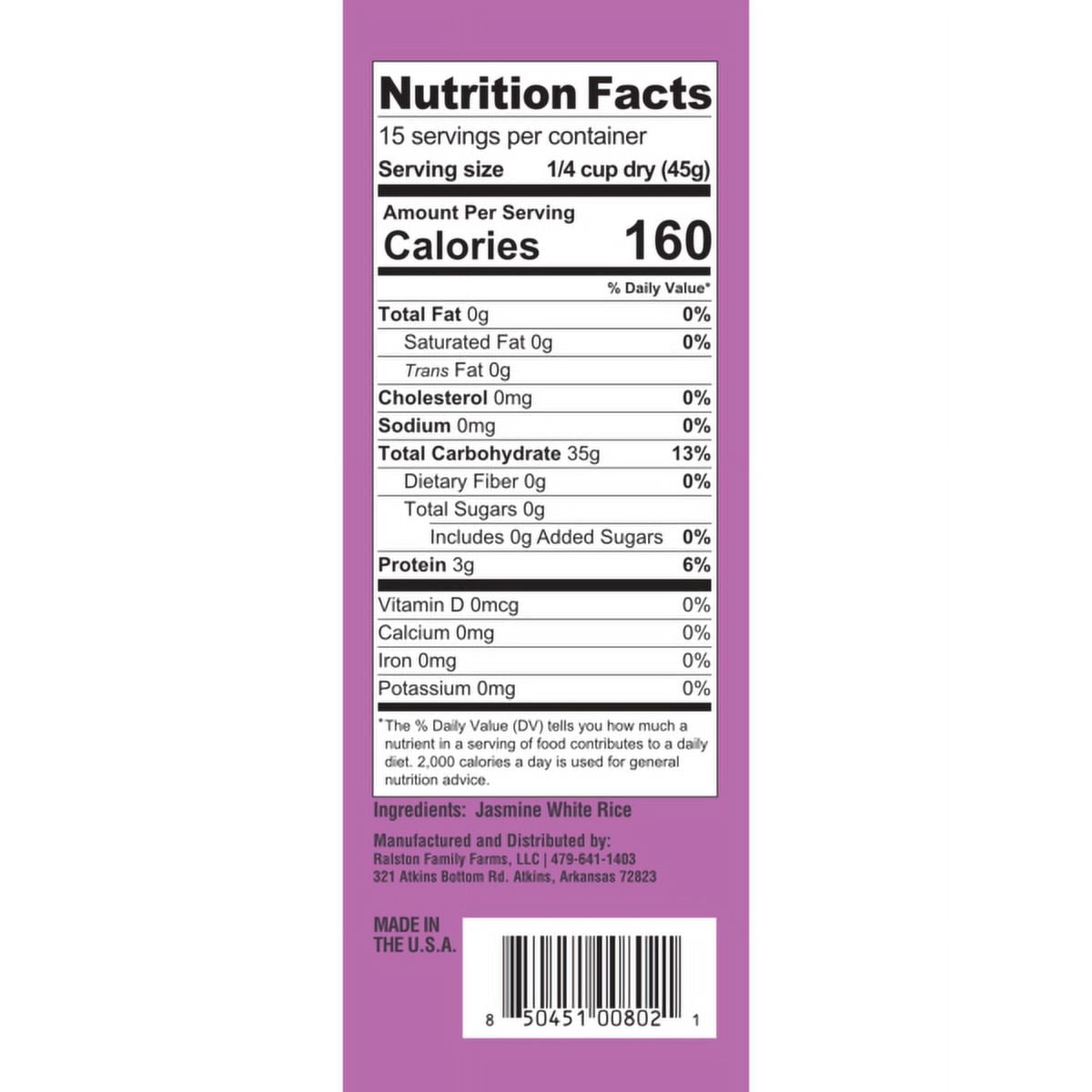 Ralston Family Farms Jasmine Rice 24 oz (Pack of 2)