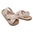 thumbnail image 6 of JDEFEG Baby Sandals 12 Months Girls Open Toe Flower Shoes First Walkers Shoes Summer Toddler Floral Flat Sandals Sandals for Girls Size 11 Artificial Leather Beige 14, 6 of 6