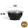 thumbnail image 2 of Microwaveable Noodle Bowl with Lid, Black, 42oz, 2 of 8