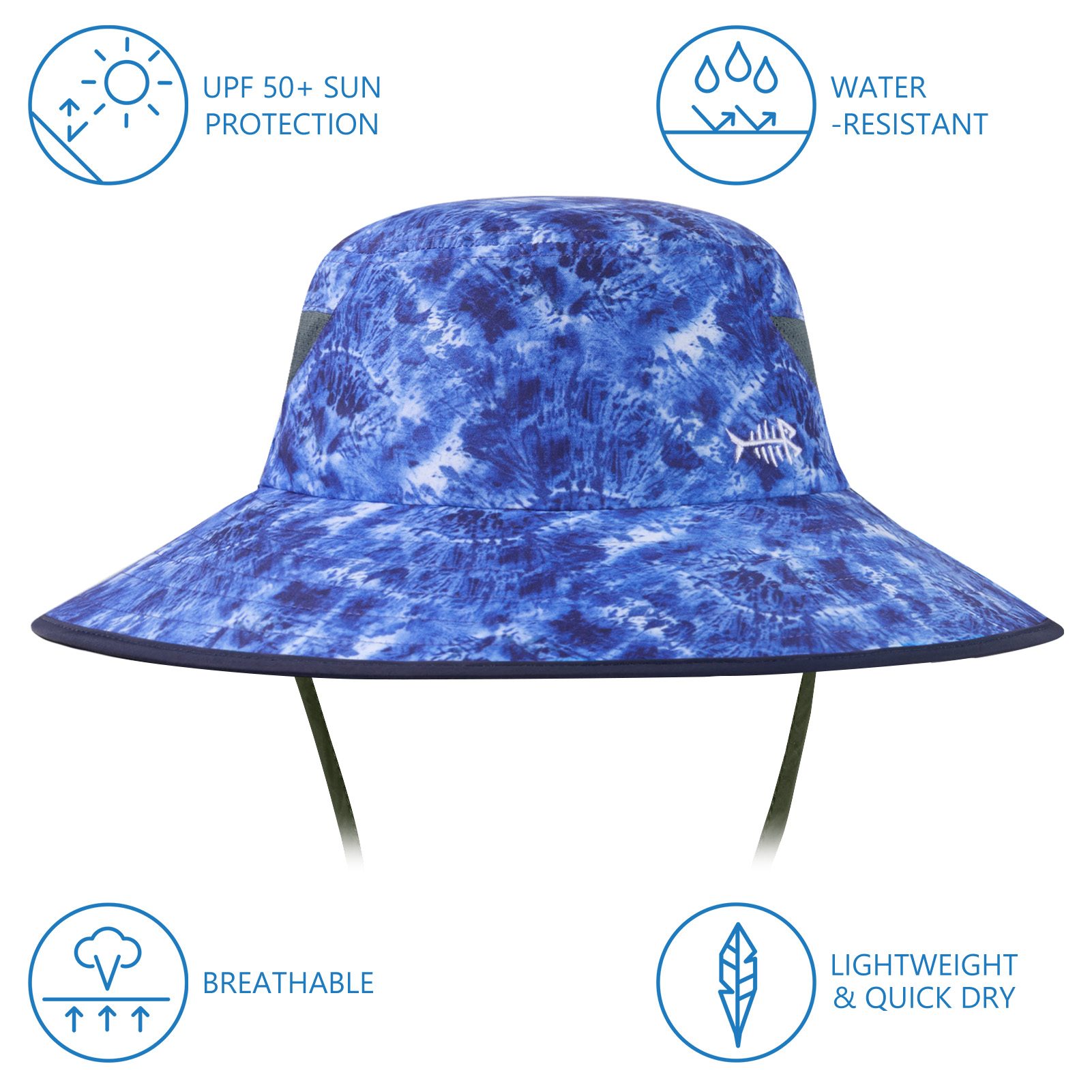 Men’s UPF 50+ Sun Hat with Face Cover & Neck Flap FH09