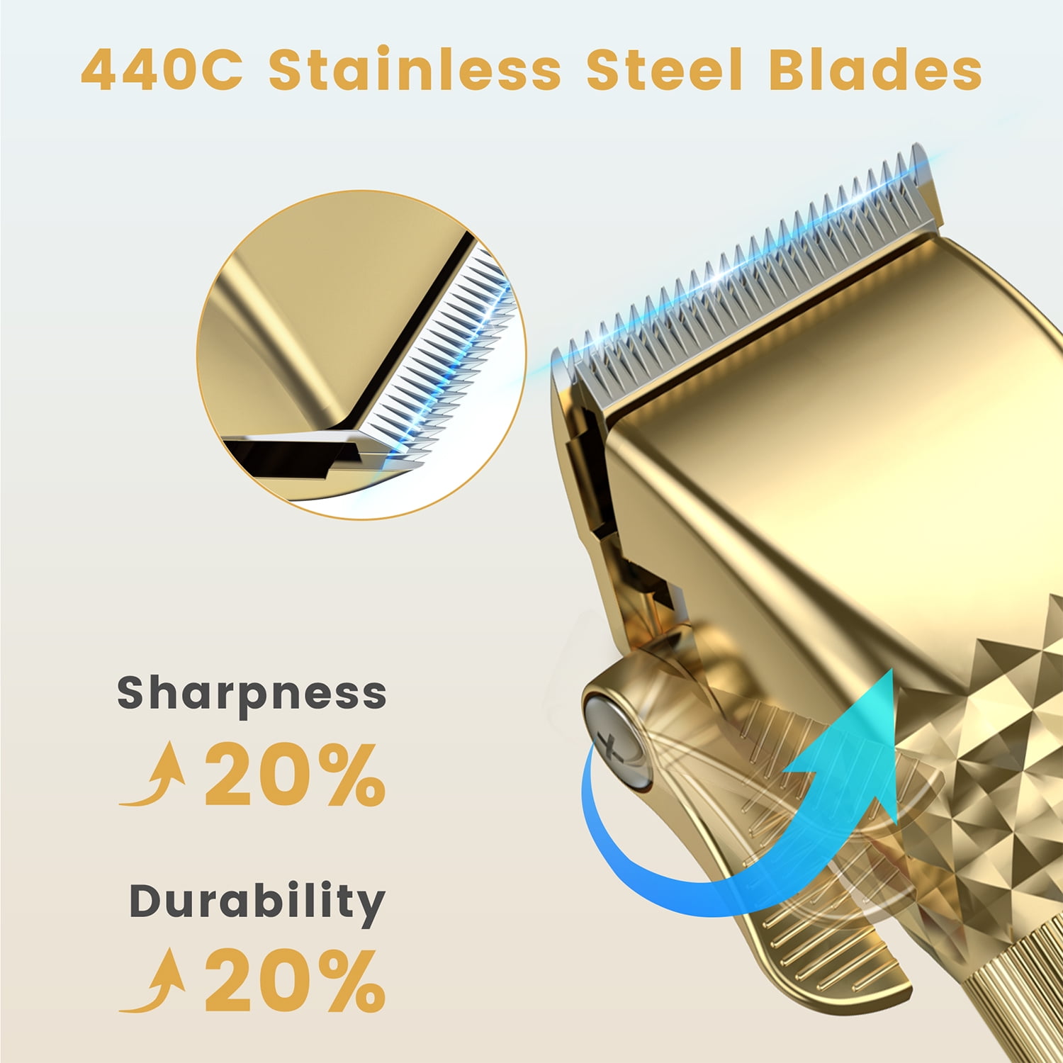 Professional Hair Clippers for Men, Cordless Rechargeable Beard Hair Trimmer, LED Display Barber Haircut, 7000RPM Men?s Razor Shaver Grooming Kit with 10 Guide Combs Gifts for Men Husband Father