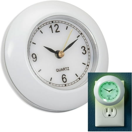 Nighttime Glow Clock and Night Light with Backlit Face, 3 Quartz