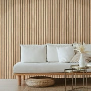 3D Wood Wall Panels | Acoustic Panels for Interior Wall Décor on Felt Back Board | Decorative Slat Panels for Wall and Ceilings | Oak/Gray Felt - 8 x 1 ft. x 2 Pack