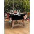 thumbnail image 3 of Outdoor Tablecloths with Umbrella Hole & Zipper, Black Crane Rectangle Tablecloth 52x70 Inch, Vintage Red Teal Spring Floral Botanical Waterproof Table Cloth, Patio/Pool/Picnic Table Covers, 3 of 8