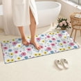 thumbnail image 4 of Pioneer Flower Floral Print Pattern Bathroom Rugs Mat, Non Slip Microfiber Bathroom Rug with Rubber Backing, Soft Mats for Bathroom Floor Tub Shower, 24"x60", 4 of 5