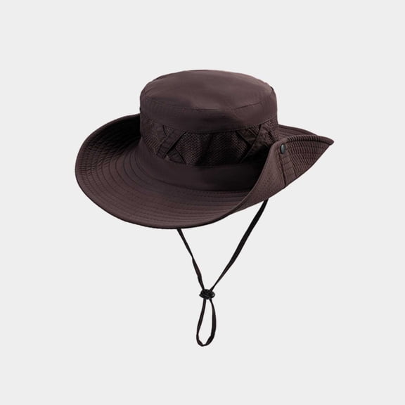 Fisherman Hats for Men Women Wide-Brim Sun Protection Bucket-Hat Unisex Casual Lightweight Solid Color Breathable Hollow-Out Fishing Hiking Cap