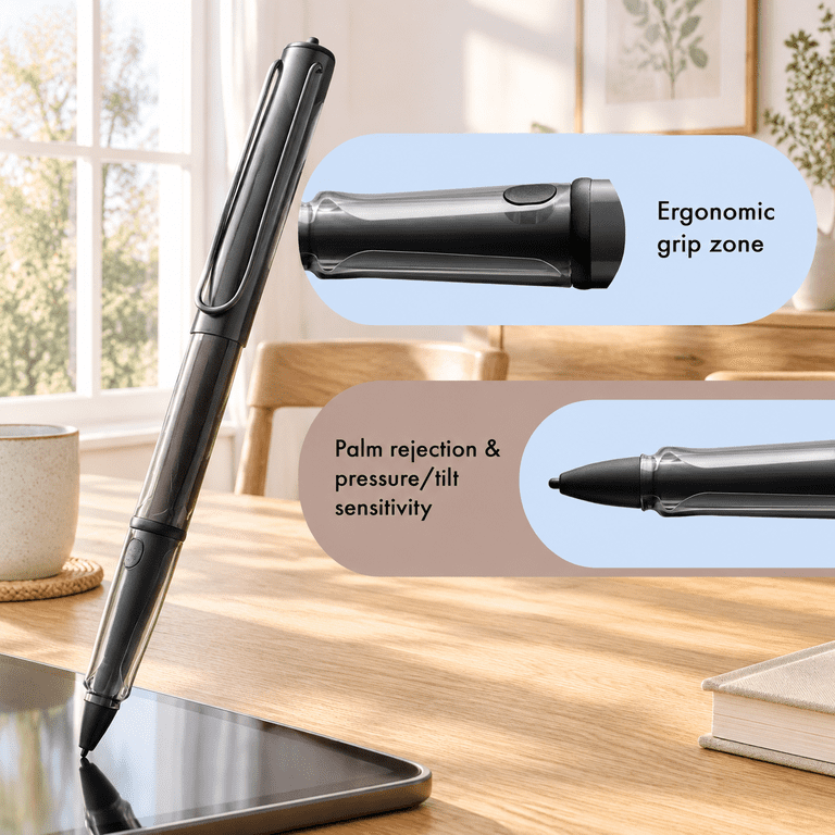 Black PC/EL Tip Stylus Pen for Wacom EMR Compatible Android Touchscreen ...
