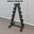 thumbnail image 2 of Gaderth Support d'Haltères à 6 Niveaux en A, Support d'Haltères en Acier Robuste pour 6 Paires, Organisateur de Rangement de Poids à Espacement Réglable pour Haltères Hexagonaux et Ronds, Support de Gym à Domicile, Noir, 2 of 5