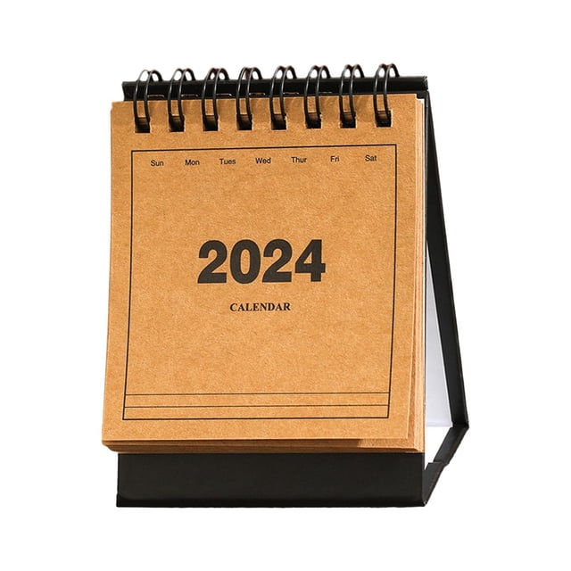 Calendario de Escritorio Permanente 2024 Cola Piel Negra