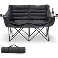 thumbnail image 6 of Oversized Double Camping Chair, Folding 2 Person Lawn Chair for Camping, Heavy Duty Double Camping Couch Loveseat for Couples, Supports up to 500 lbs, 6 of 6