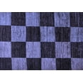 thumbnail image 1 of Ahgly Company Indoor Rectangle Checkered Blue Modern Area Rugs, 2' x 5', 1 of 4
