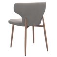 thumbnail image 3 of Chaise, Jeu de 2 en Velours et Métal - Gris, 3 of 7