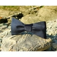 thumbnail image 6 of SummerTies Solid Color Bow Tie - Navy, Woven Silk, Adult Tie Yourself Bow Tie, 6 of 8
