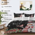 thumbnail image 3 of Christmas Snowman Bedding Duvet Cover Set Twin Size 4 Pieces Snowflake Gift Bird Winter Black Bedding Set with Zipper Closure, 1 Comforter Cover 68x86 Inches 1 Flat Sheet & 2 Pillow Cases, 3 of 7