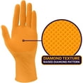 thumbnail image 6 of Inspire Orange Nitrile Disposable Gloves | ULTRA 8 Mil Gloves Diamond Textured for Secure Grip, 6 of 9
