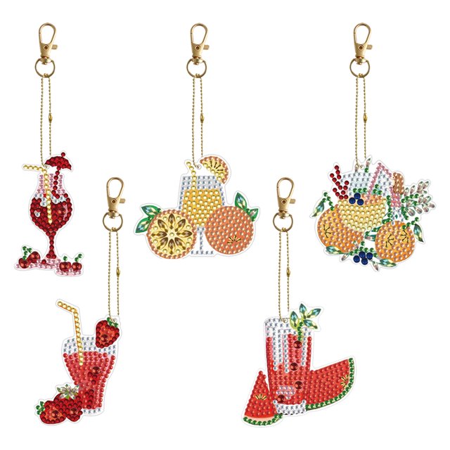 Llaveros Arte Con Diamantes Doble Cara DIY 5/6 Uds. Velero Papá Noel Búho Étnico