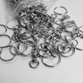 thumbnail image 6 of 50 Pack Metal Swivel Lobster Claw Clasp Lanyard Snap Hook 1.25” x 0.5” with 50 Key Rings - Jewelry Findings Or Sewing Projects, 6 of 7
