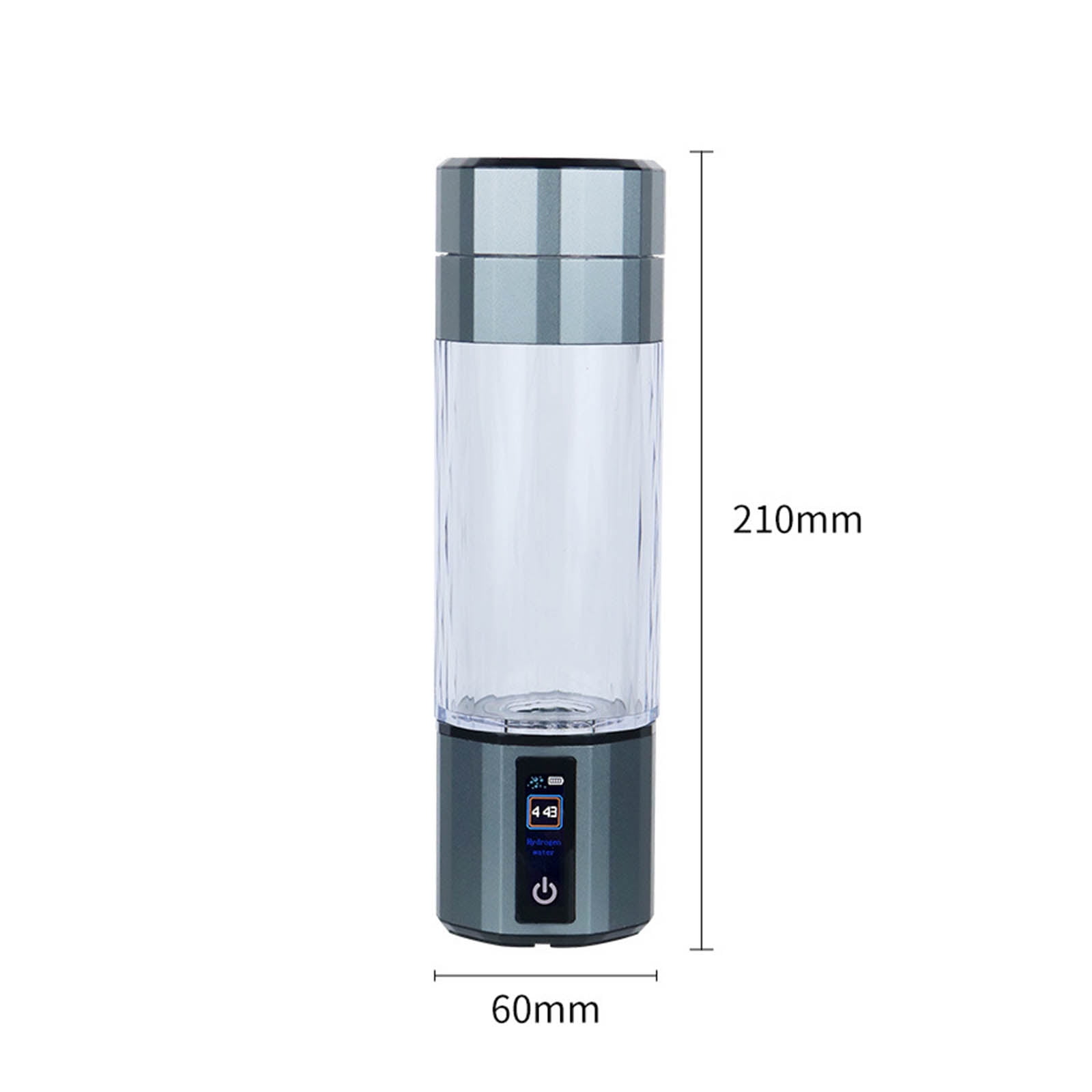 Travel-Friendly Water Bottle, Auto Electrolysis & Sturdy Borosilicate Glass for Daily