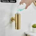 thumbnail image 5 of 304 Brushed Stainless Steel Manual Soap Dispenser Wall Mounted Golden Black Square Round Soap Dispenser for Hotel Bathrooms (B-Silver-Punched), 5 of 7