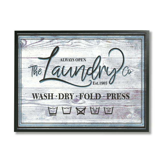 Stupell Industries The Laundry Co Sign Wash Fold Press Icons, 11 x 14, Designed by Jennifer Ellory