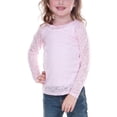 thumbnail image 2 of Kavio! Little Girls 3-6X Burnout Twisted Crew Neck Long Sleeve Baby Pink 6X, 2 of 3