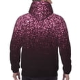 thumbnail image 7 of Rateoe Pink Glitter Sparkles A Pattern Mens Hoodie, Pullover Hooded Sweatshirt, Kangaroo Pocket Hoodie Ideal for Daily Wear, Travel and Home-4X-Large, 7 of 7