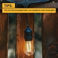 thumbnail image 2 of Shatterproof S14  LED Light Bulbs, 2W, Warm White 2200K, Outdoor String Lights Vintage Edison Bulb, E26 Medium Base, 15-Pack, 2 of 6