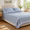 Blue-Full, variant on Full Size Blue Gingham Ruffle 4-Piece Washed Cotton Sheet Set