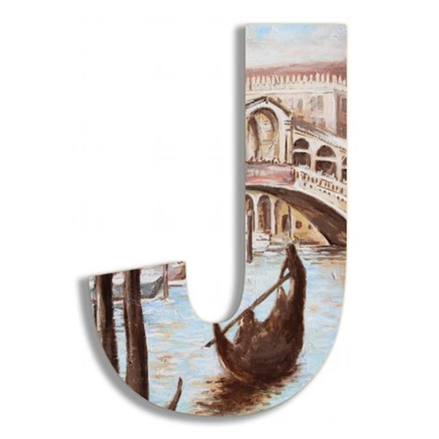 Stupell Industries OHI-115-J Venice Scene 18 Inch Hanging J