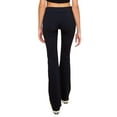 thumbnail image 3 of SAYOO Women Casual Pants, High Waist Stretchy Solid Slim Fit Trousers for Daily Street, 3 of 5