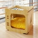 thumbnail image 5 of Casa de madera para gatos, innovadora, divertida, gran espacio, fácil de montar, cama tipo cueva para gatos, para interior, hogar, modelo de TV pequeño, 5 of 12