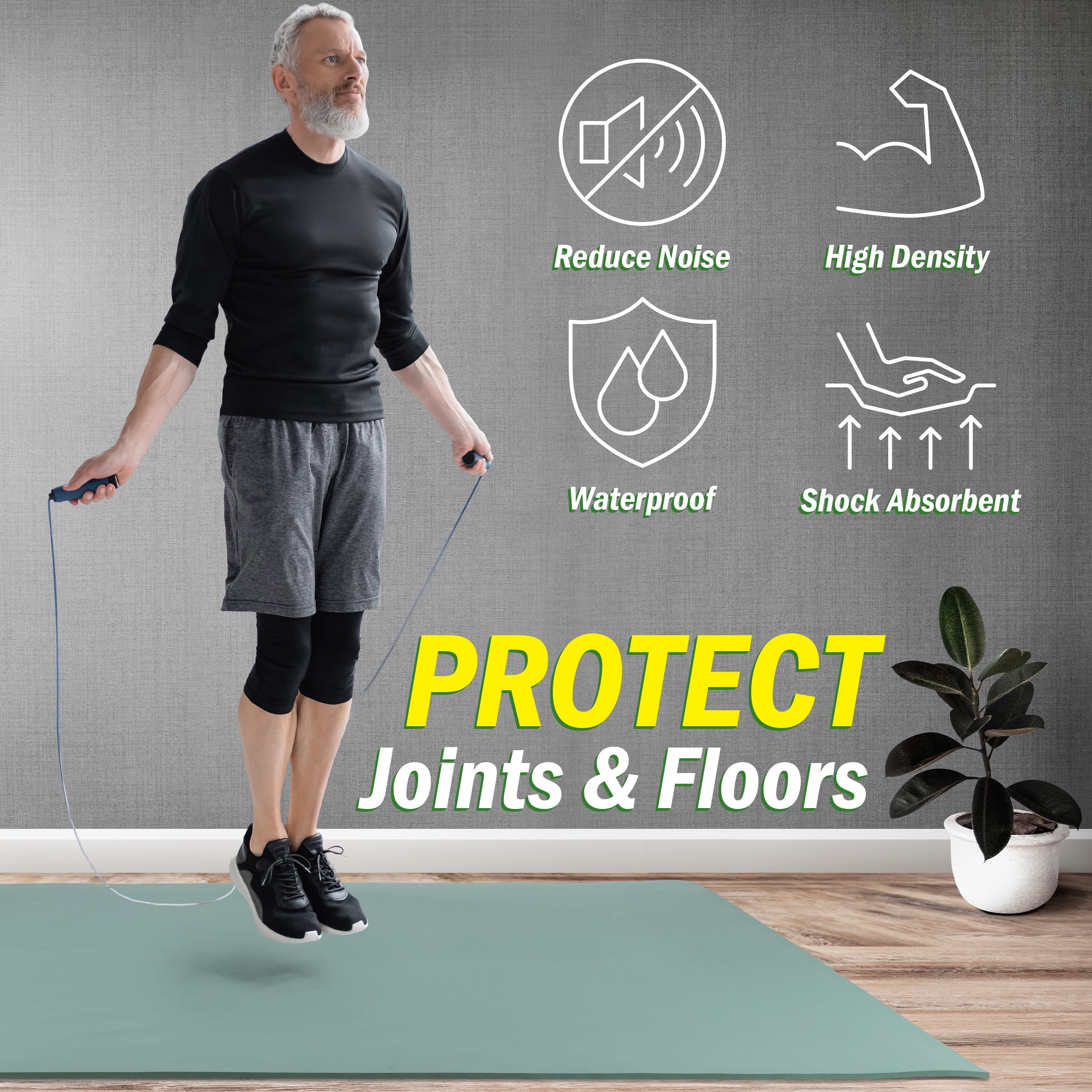 6 x 4 Large Yoga Mat - Mint