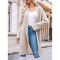 thumbnail image 6 of Women's Open Front Long Cardigan Chunky Knit Jacket Oversized Coatigan Coat, 6 of 6