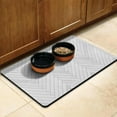 thumbnail image 3 of Dog Food Mat, Dog Mat for Food and Water, Pet Dog Cat Bowl Mat, No-Slip Absorbent Water Feeding Mat with Whitewood,17inx30in, 3 of 7