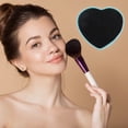 thumbnail image 5 of Unique Bargains 1pc Portable Heart-shaped Makeup Sponge Brush Cleaner Blue, 5 of 5
